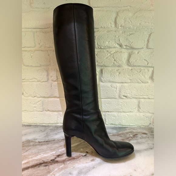 Gucci Rodano Calf Black Leather Boots with Heel - Picture 4 of 13